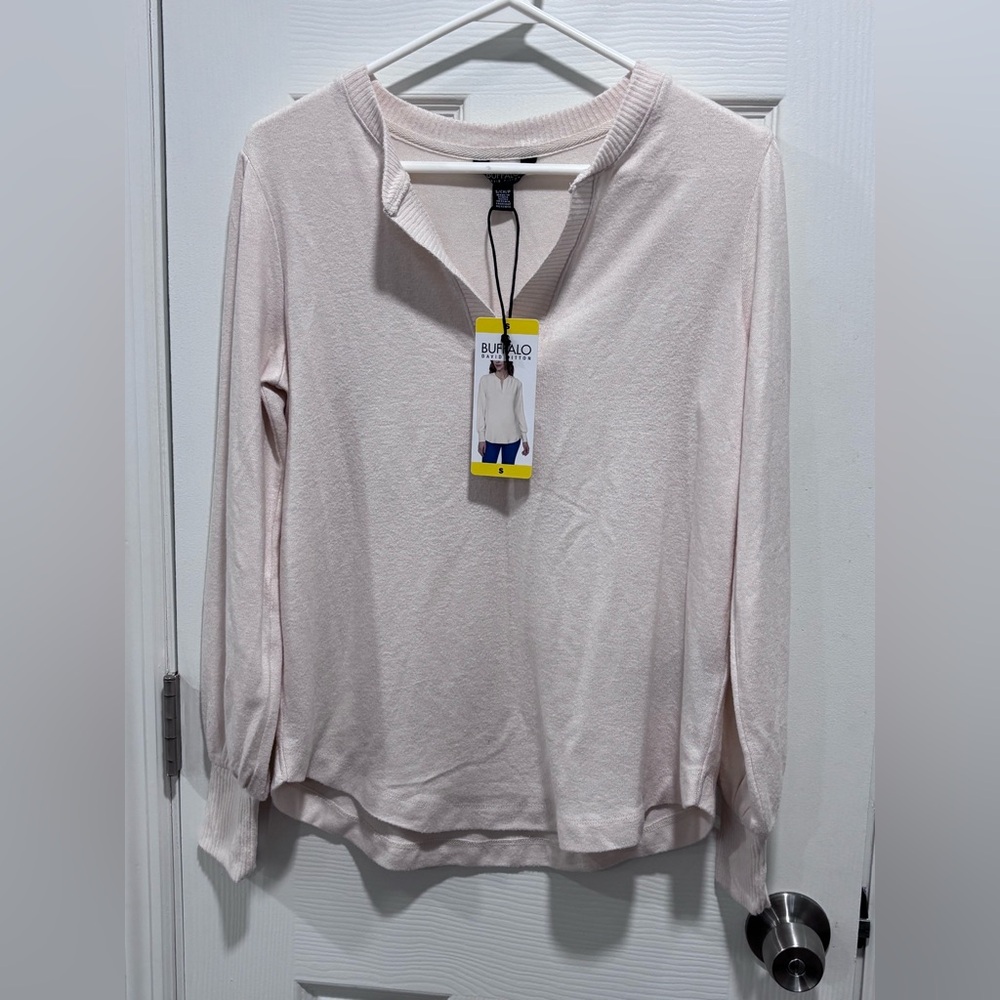💚Buffalo David Bitton Women's Blush Long Sleeve Blouse 💚 - Picture 2 of 12